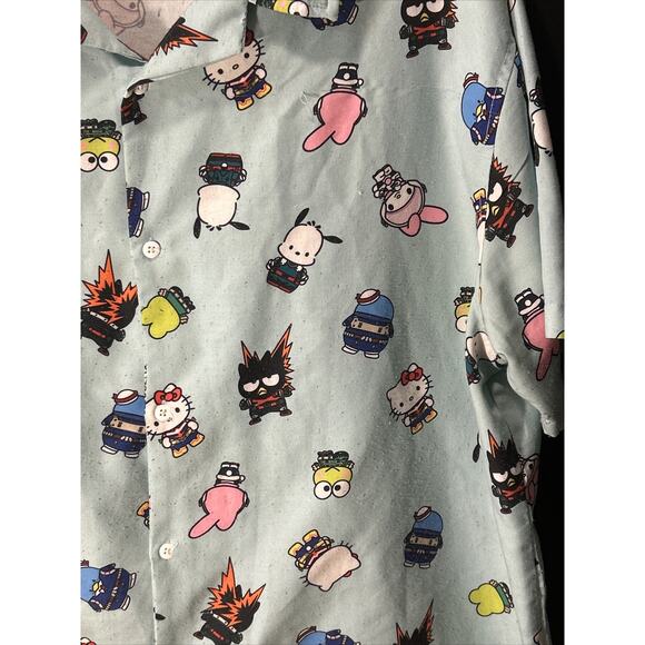 Hello Kitty & Friends Mens XXL Shirt Sanrio My Hero Academia 2022 with collar - Picture 1 of 6